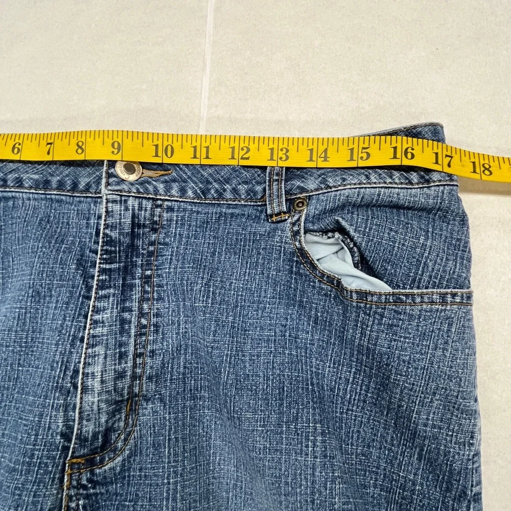 Coldwater Creek Bootcut Jeans Womens 16 Petite Blue Mid Rise Stretch Denim Pants